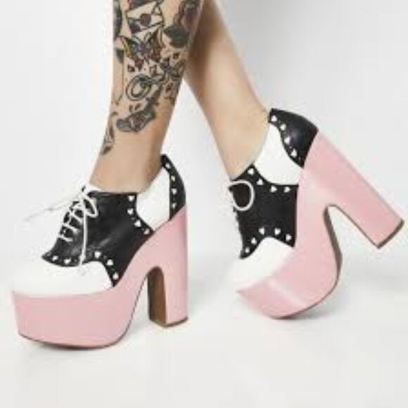 Sugarbaby Sugarthrillz Peggy Sue loafer Platform shoes US 8 - Picture 6 of 10